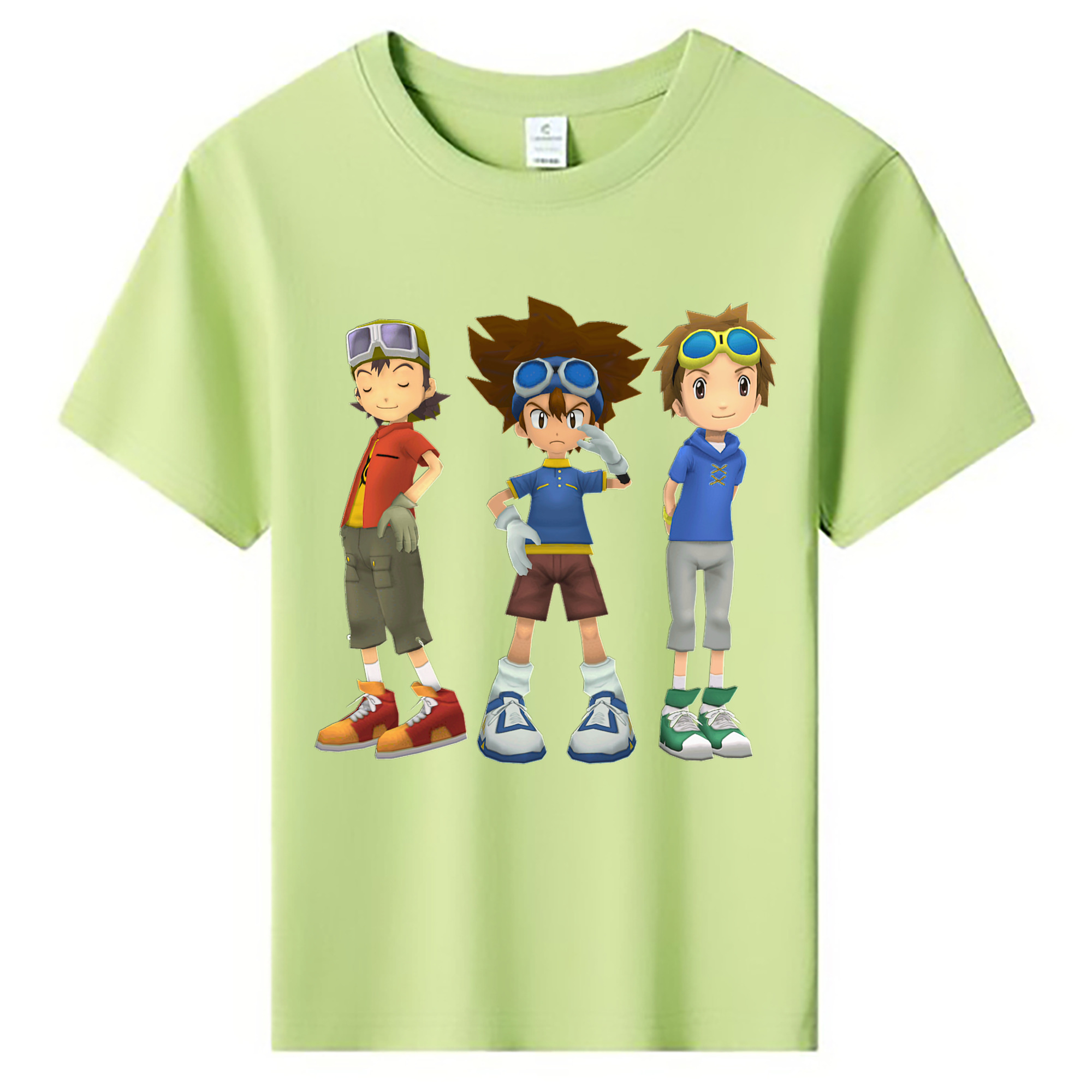 （画像用） Digimon デジタルモンスター/デジモン 綿100％キッズTシャツ（フロントプリント）